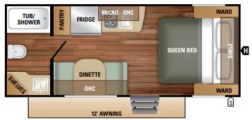Starcraft Launch Outfitter 7 17QB floor plan