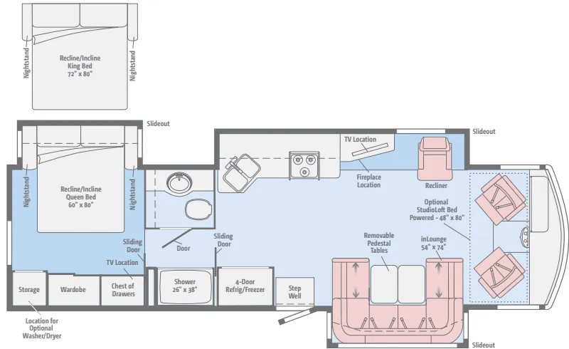 Winnebago Sightseer 35G floor plan