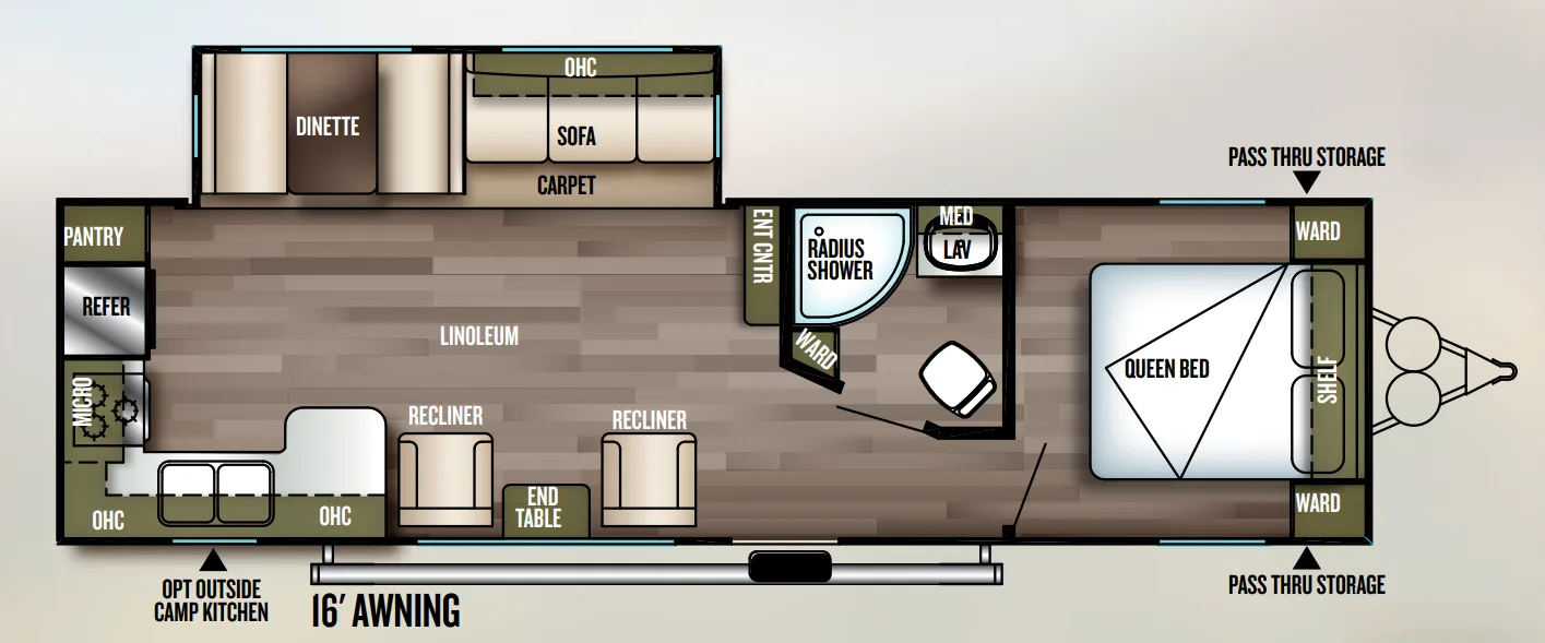 Forest River Wildwood 27RKS floor plan