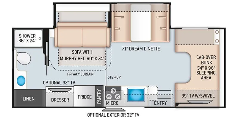 2023 Thor Motor Coach Chateau 25M - Floor plan