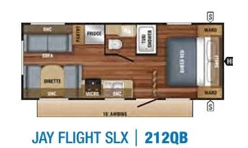 Jayco Jay Flight SLX 8 212QB floor plan