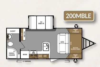 Forest River Surveyor 200MBLE floor plan