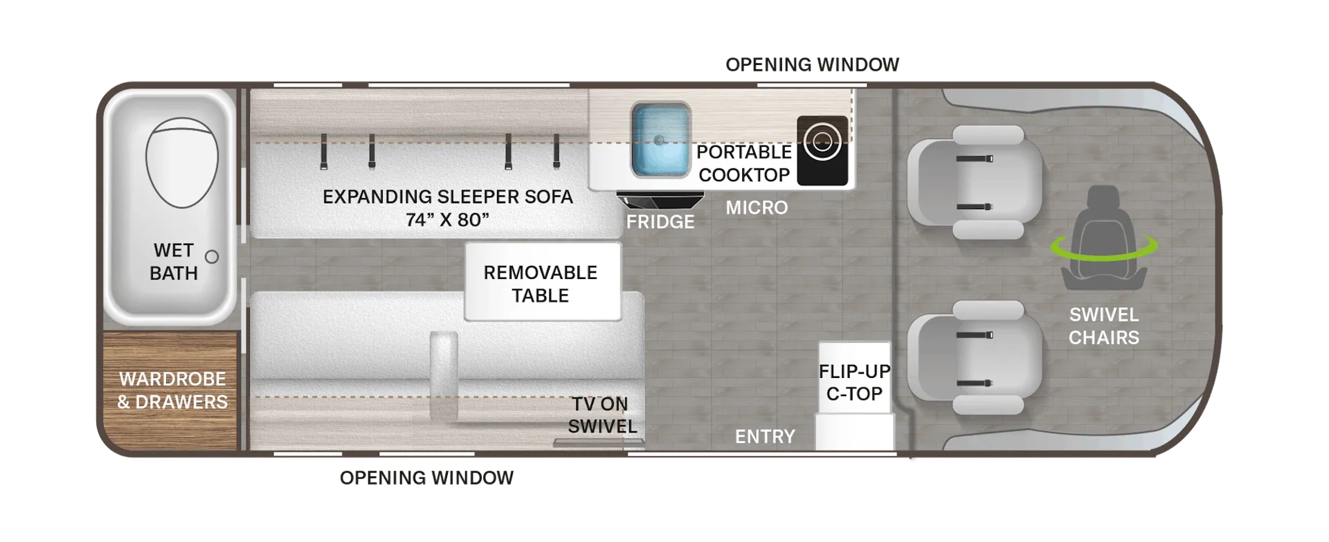 Thor Motor Coach Sequence 20L floor plan