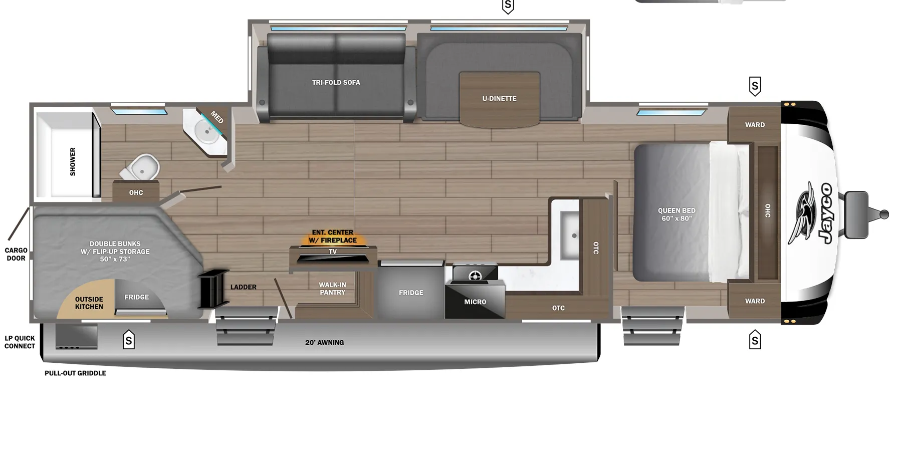 Jayco Jay Feather 27BH floor plan