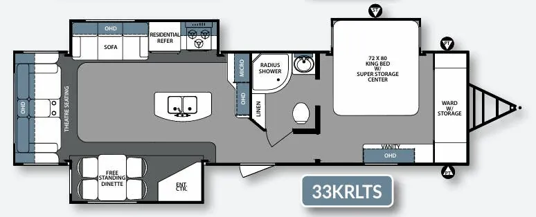 Forest River Surveyor 33KRLTS floor plan