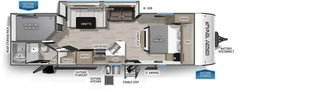 2026 Forest River CHEROKEE CASCADE 26DBH floor plan