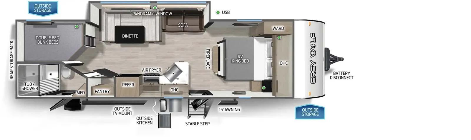 2026 Forest River CHEROKEE CASCADE 26DBH - Floor plan