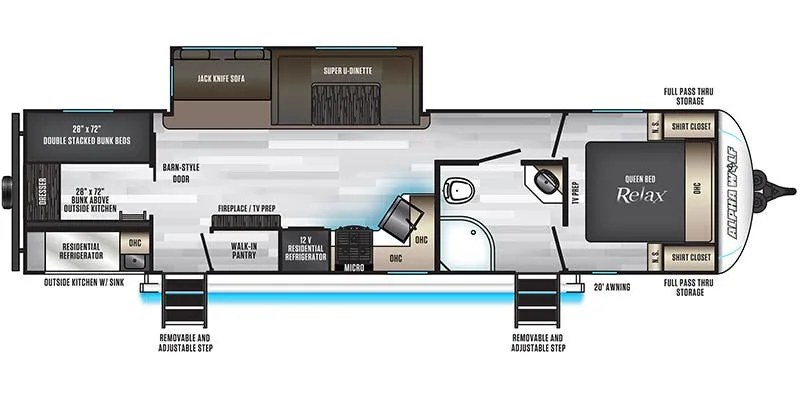 2021 Forest River Cherokee Alpha Wolf 30DBH-L - Floor plan