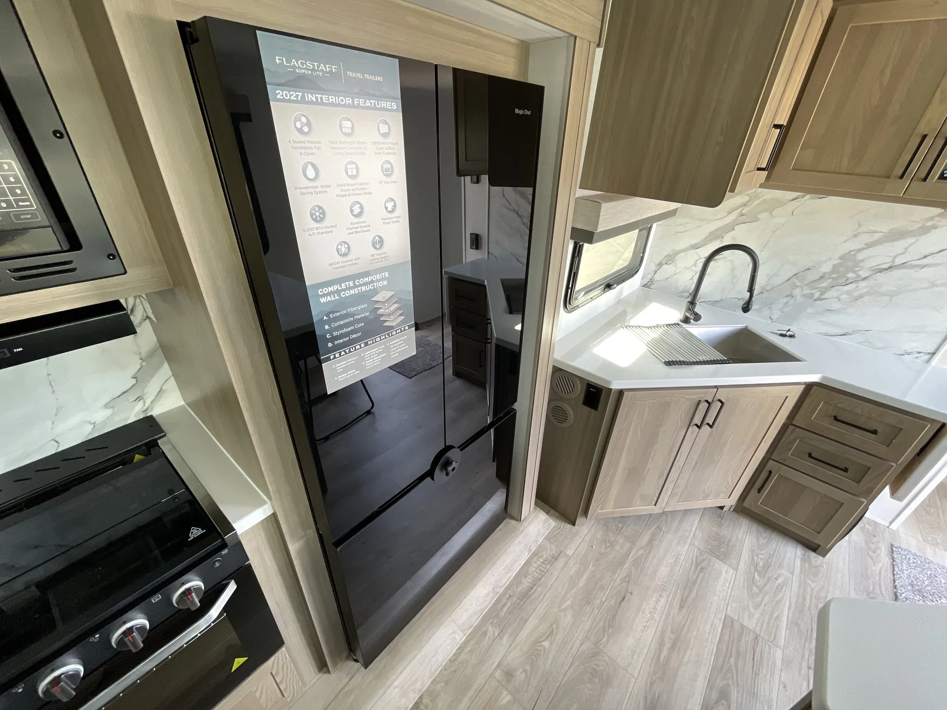 2027 Forest River Flagstaff Super Lite 29FBRL — fridge