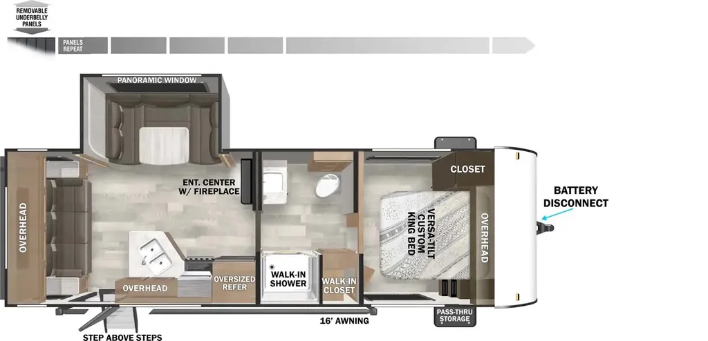 2025 Forest River Wildwood X-Lite 24RLXL floor plan