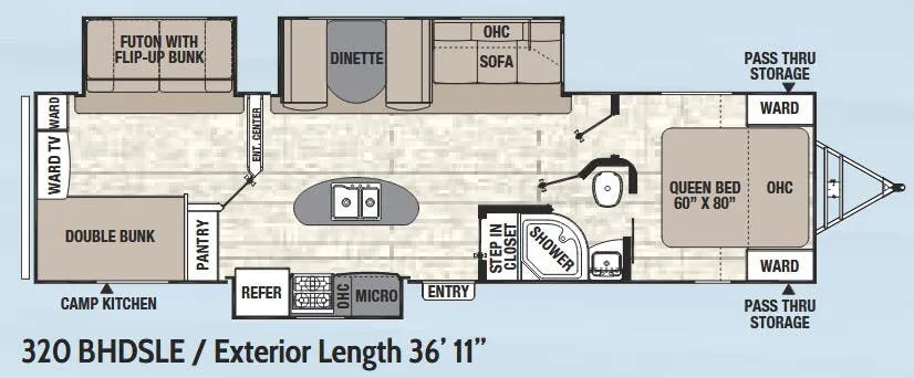 Coachmen Freedom Express Liberty Edition 320BHDSLE floor plan