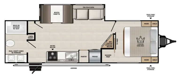 Forest River Vibe 2600RB floor plan
