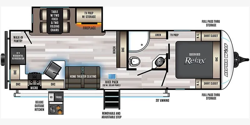2022 Forest River Cherokee Alpha Wolf 26RK-L floor plan