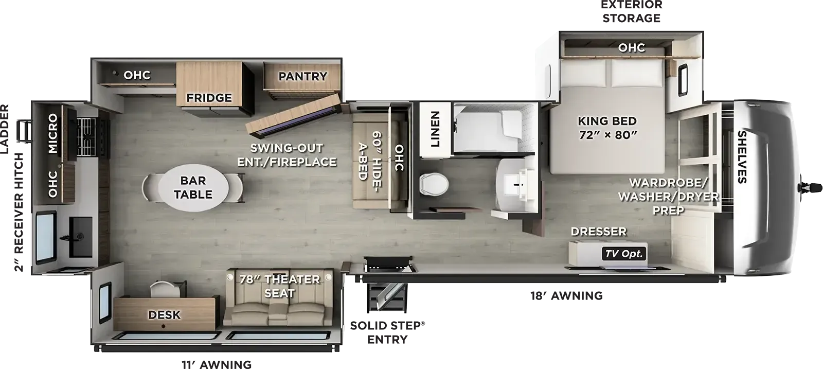 Forest River Rockwood Signature 8393RK floor plan
