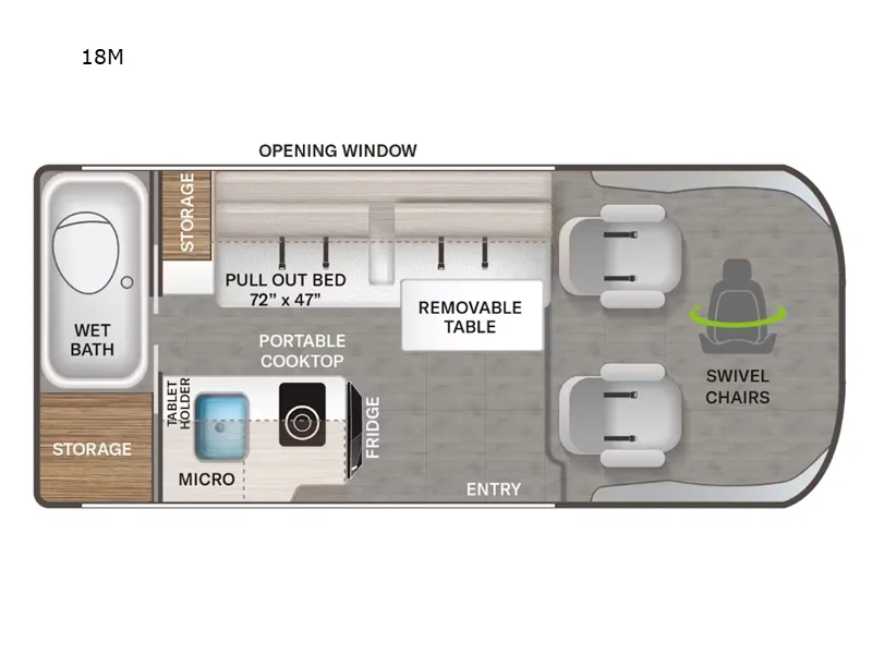2024 Thor Motor Coach Rize 18M floor plan