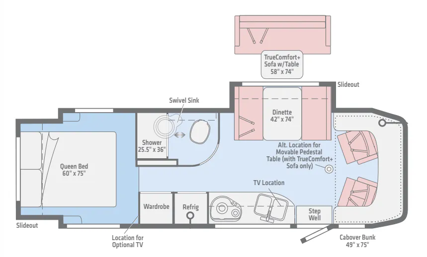 Winnebago Navion 24G floor plan