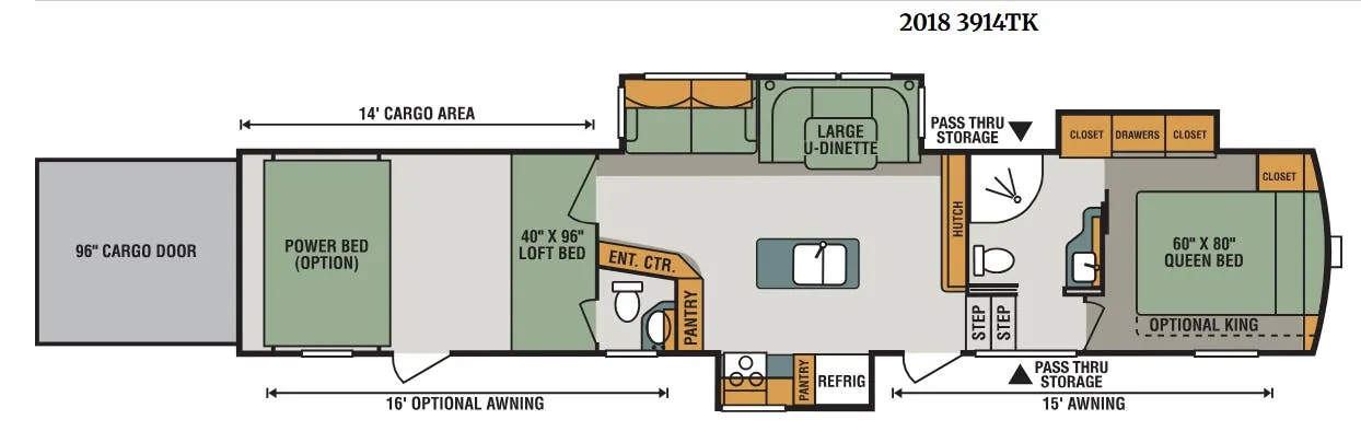 K-Z Sidewinder 3914TK floor plan