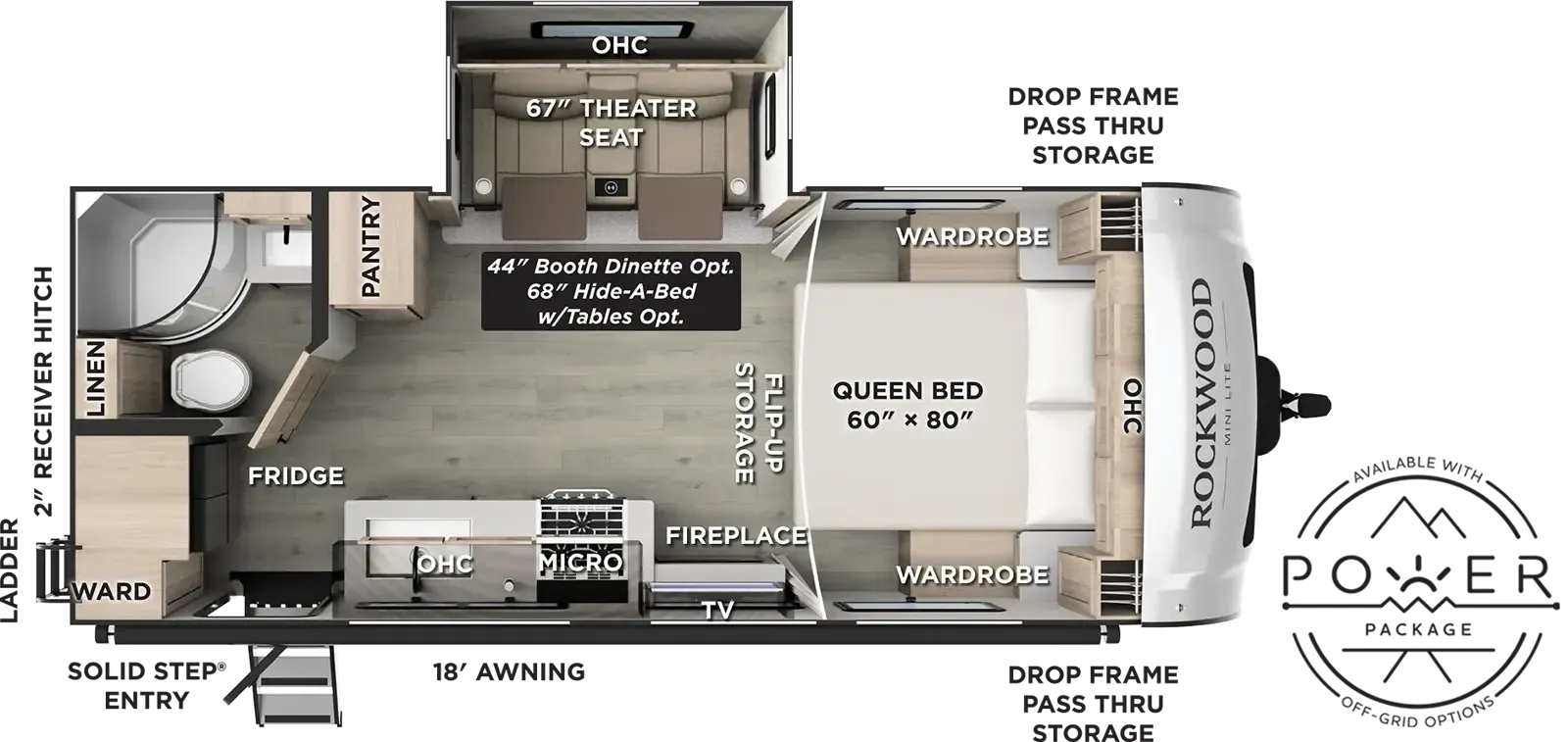 2027 Forest River Rockwood Mini Lite 2205S - Floor plan
