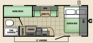Starcraft Launch Mini 17BH floor plan