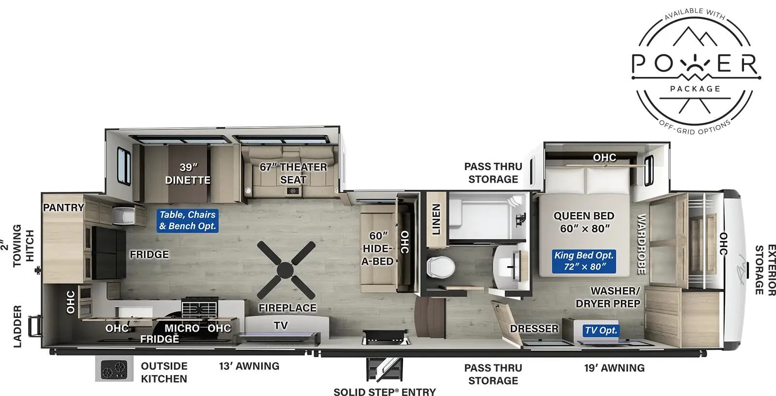 Forest River Rockwood Signature R376RK floor plan