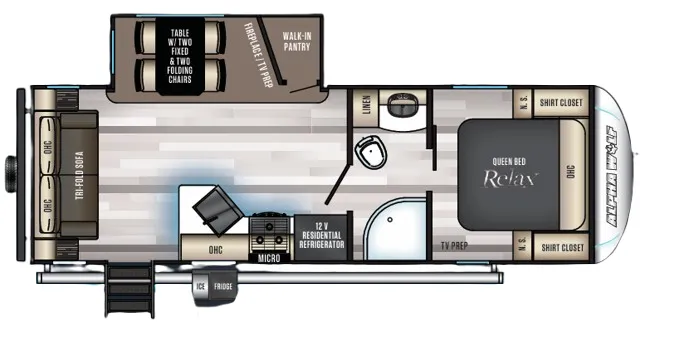 Forest River Cherokee Alpha Wolf 23RD-L floor plan