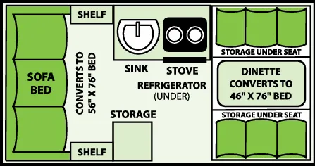 2019 Aliner Titanium 12 - Floor plan