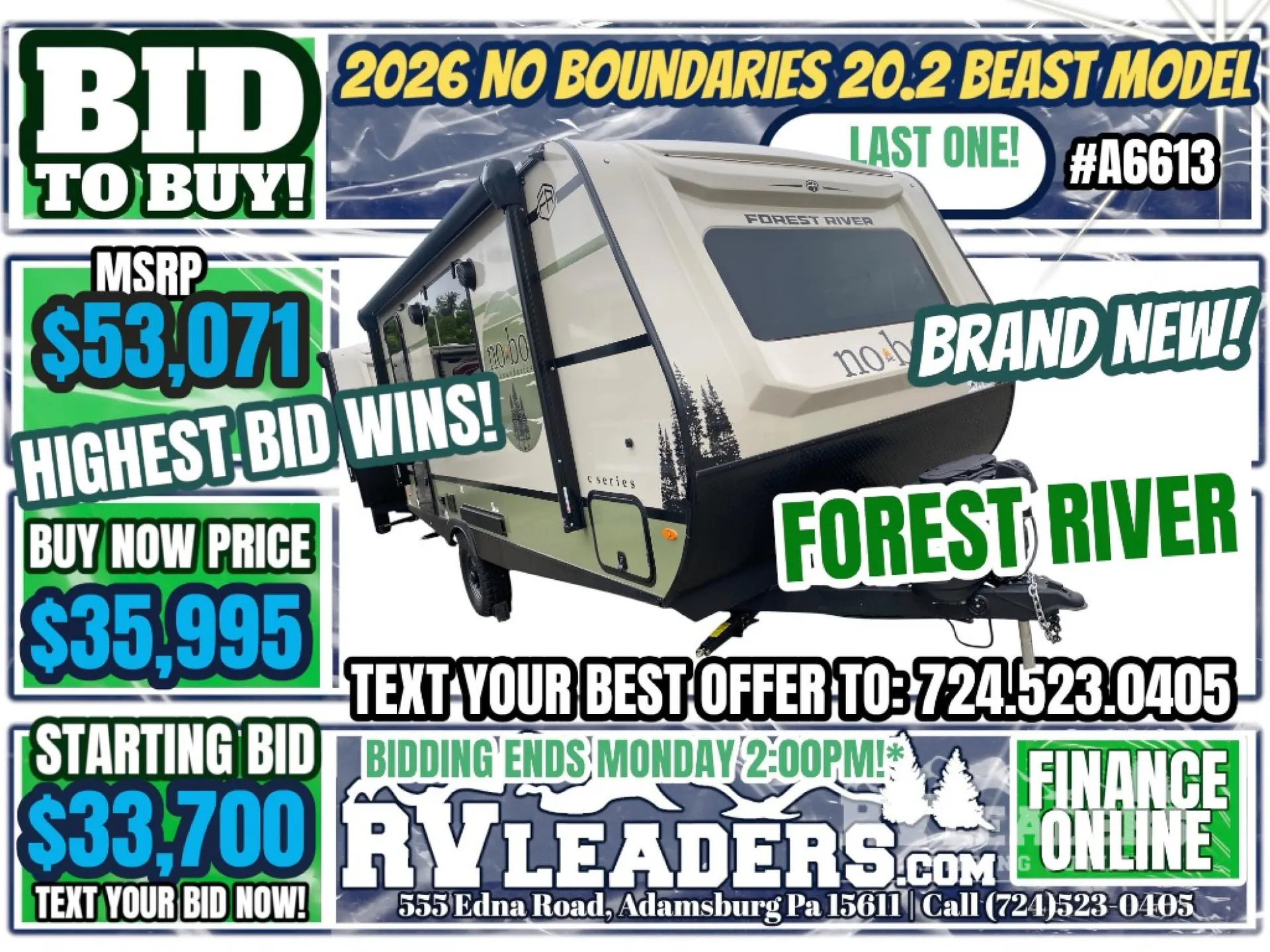 2026 Forest River No Boundaries NB202