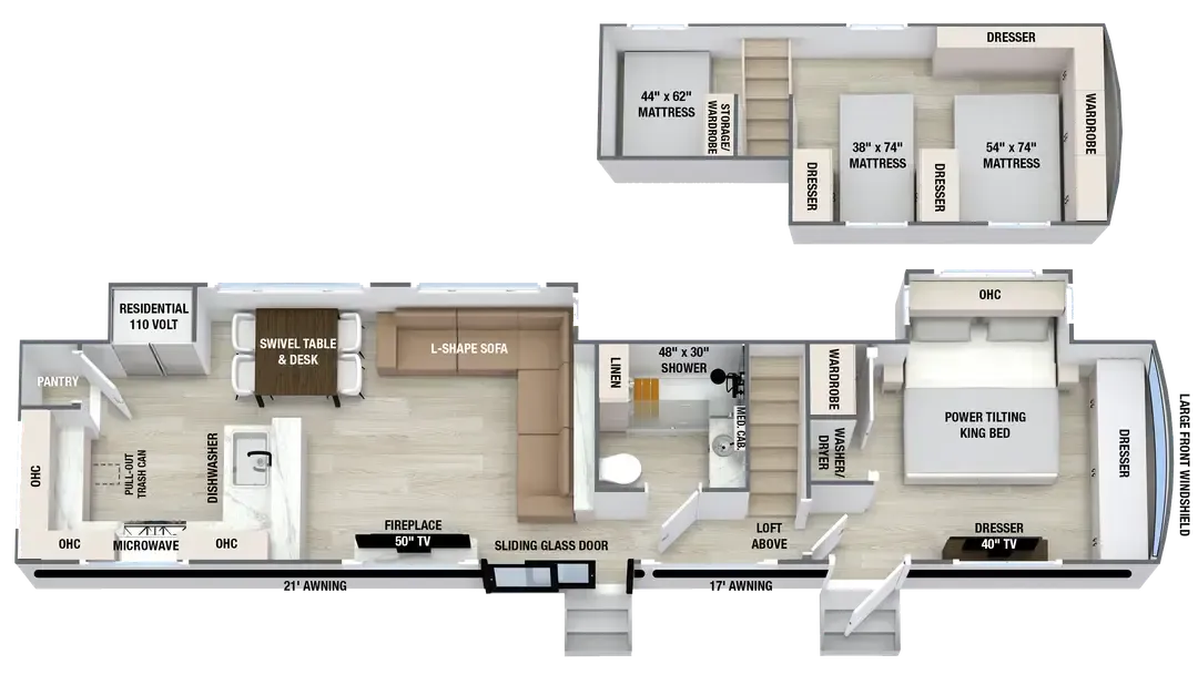 Alliance RV Benchmark 44RKL floor plan