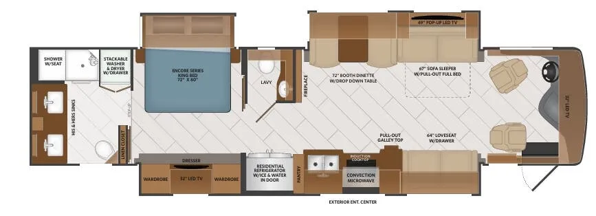 Fleetwood Discovery 38W floor plan