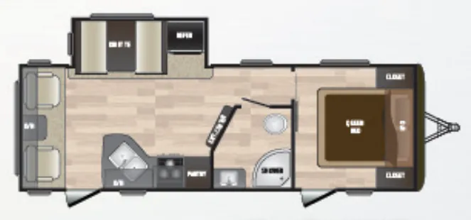 Keystone Hideout LHS 252LHS floor plan