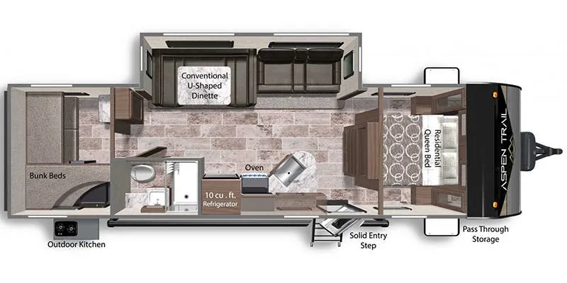 2022 Dutchmen Aspen Trail 2910BHS - Floor plan