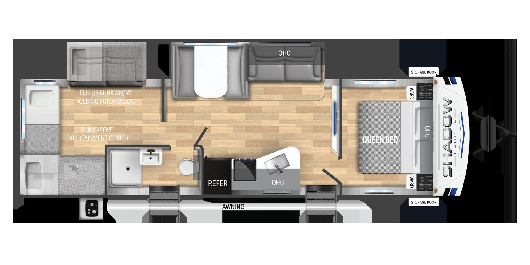 Cruiser RV Shadow Cruiser 325BHS floor plan