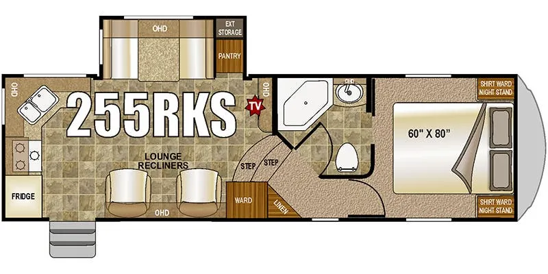 Northwood Fox Mountain 255RKS floor plan