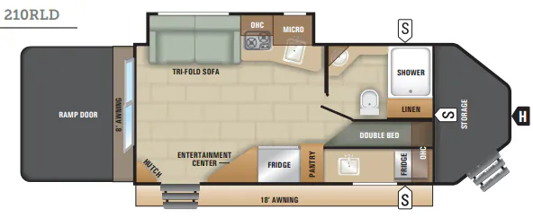Starcraft GPS 210RLD floor plan