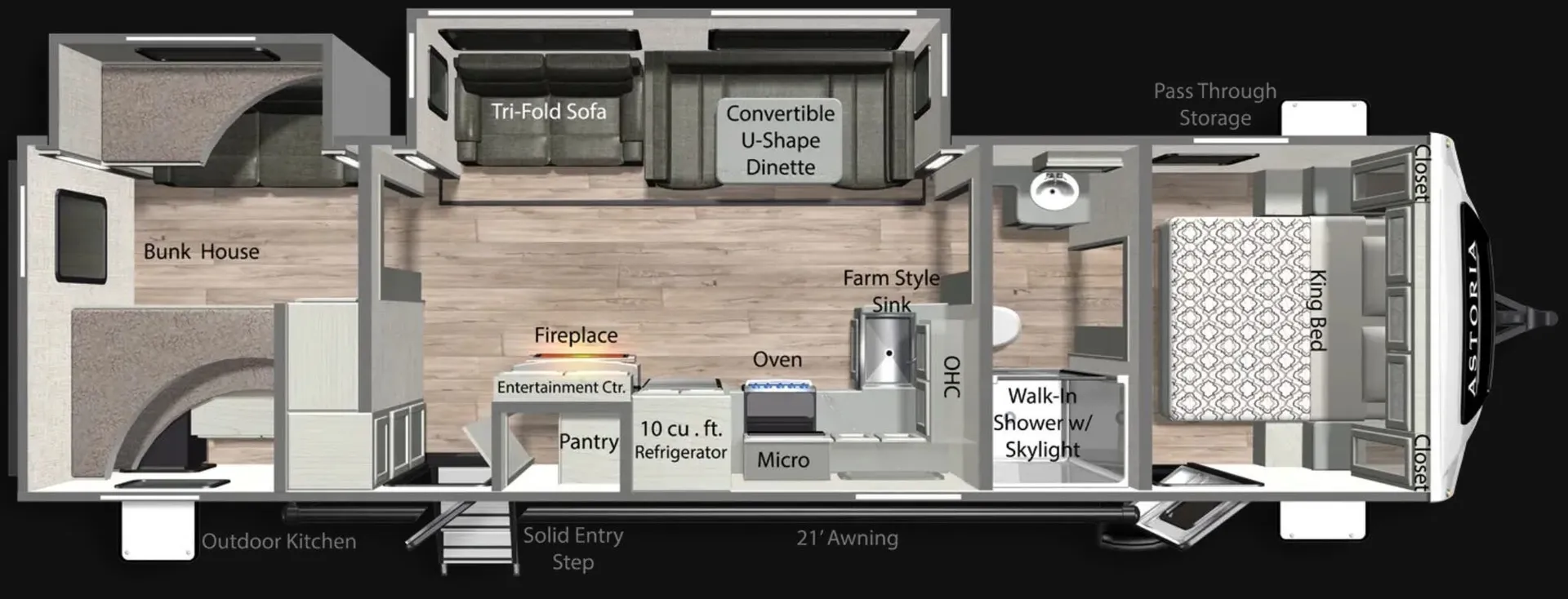 Dutchmen Astoria 3203BH floor plan