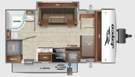 Jayco Jay Feather Micro 166FBS floor plan