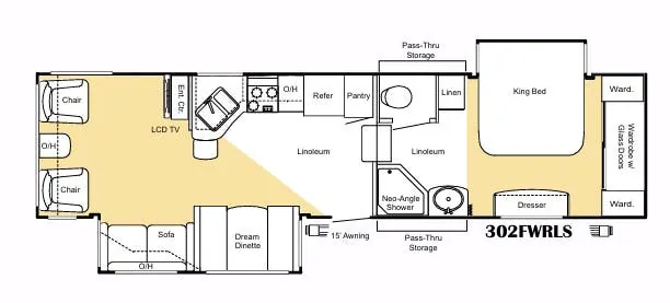 Keystone Sprinter Copper Canyon 302FWRLS floor plan