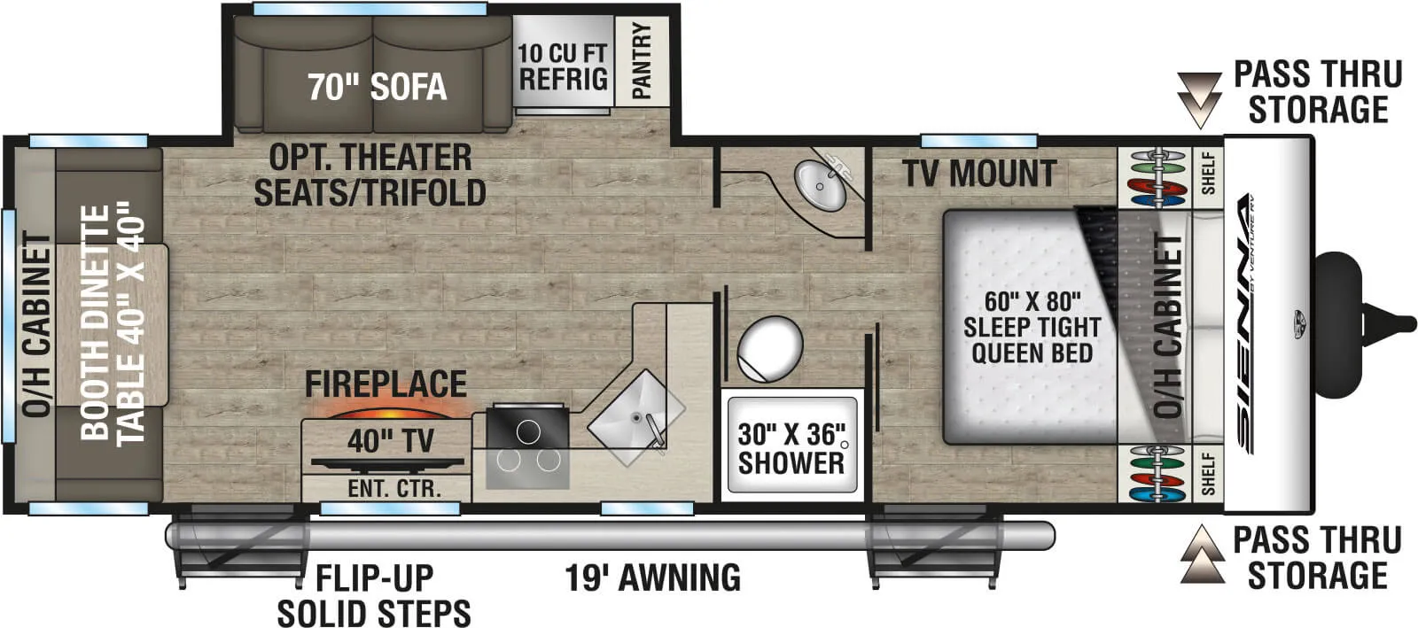 2027 Venture RV SIENNA 241VRD - Floor plan