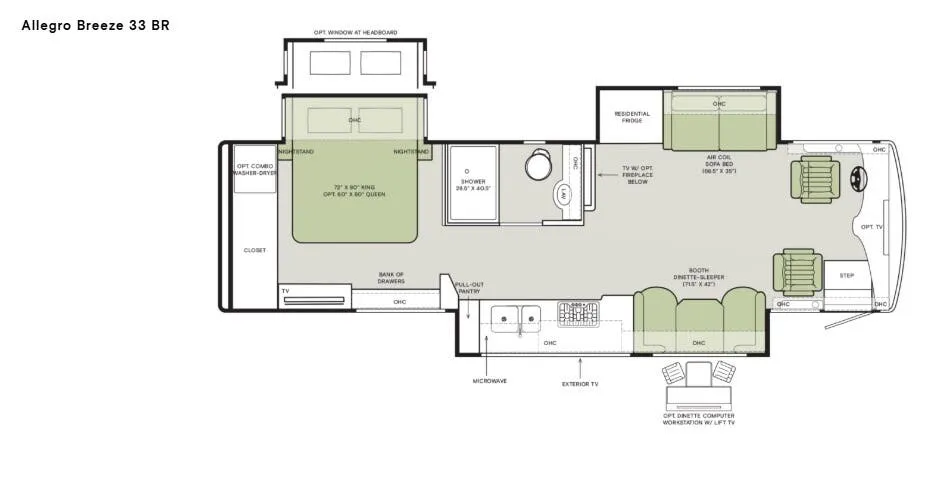 2026 Tiffin Allegro Breeze 33 BR - Floor plan