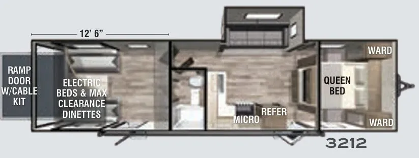 2020 Forest River XLR Hyperlite 3212 floor plan