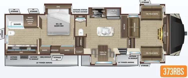 Highland Ridge Mesa Ridge 373RBS floor plan