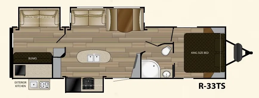 Cruiser RV Radiance 33TS floor plan