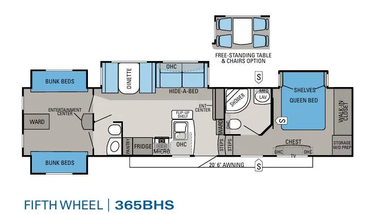 Jayco Eagle 365BHS floor plan