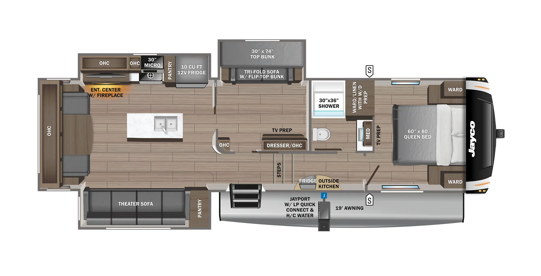 Jayco Eagle 31MB floor plan