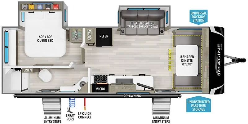 2026 Grand Design Imagine XLS 24BSE floor plan