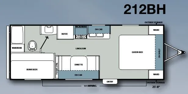 Coachmen Catalina Santara 212BH floor plan