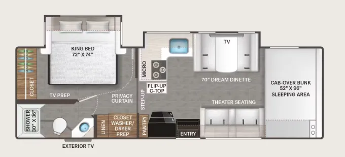 2025 Thor Motor Coach Geneva 29VT - Floor plan