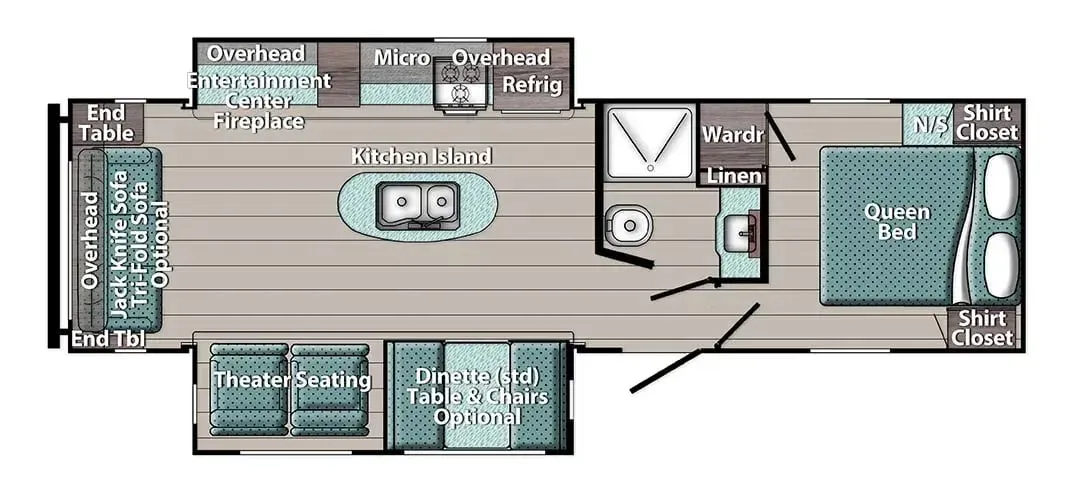 Gulf Stream Yellowstone Ranch Edition 28RLS floor plan