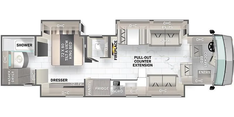 Forest River Berkshire 39A floor plan