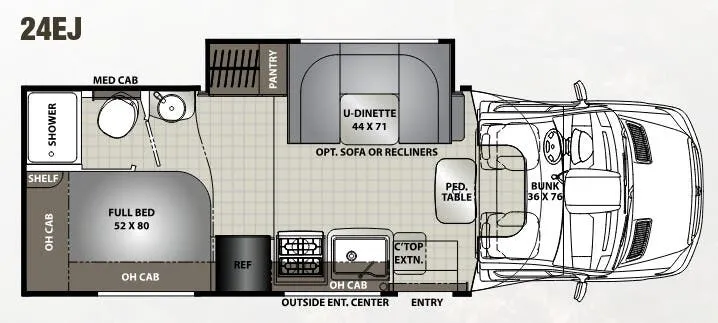 Coachmen Prism Elite 24EJ floor plan